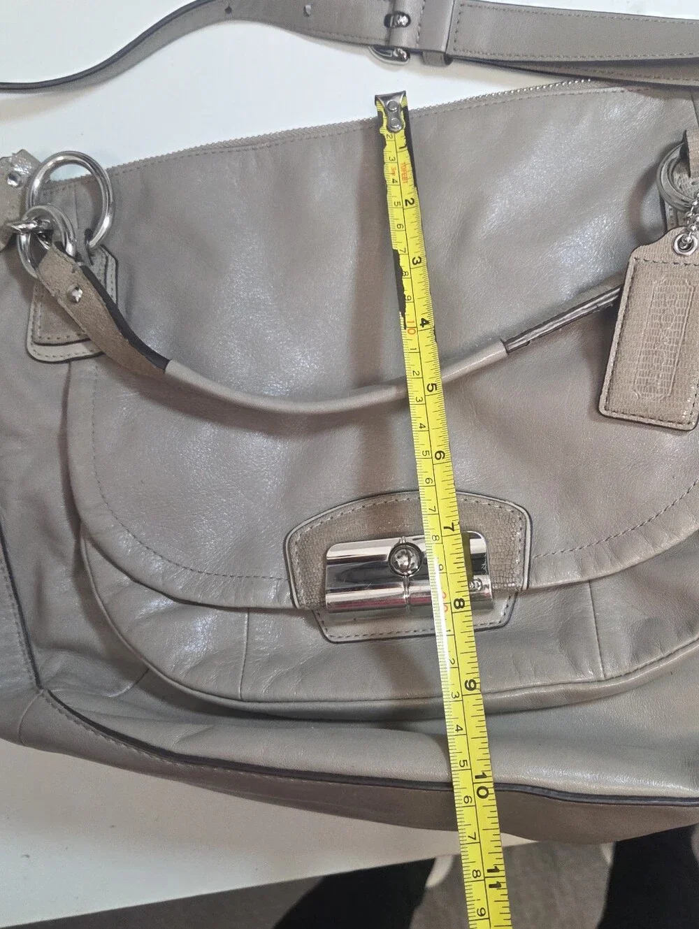 Coach Kristin 19295 Taupe Convertible Hobo Satchel Bag